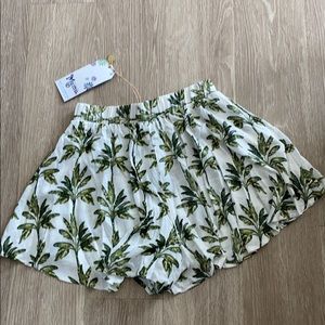 Show Me Your Mumu Palm Leaf Linen Shorts